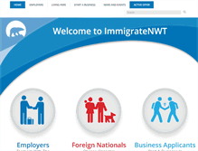 Tablet Screenshot of immigratenwt.ca